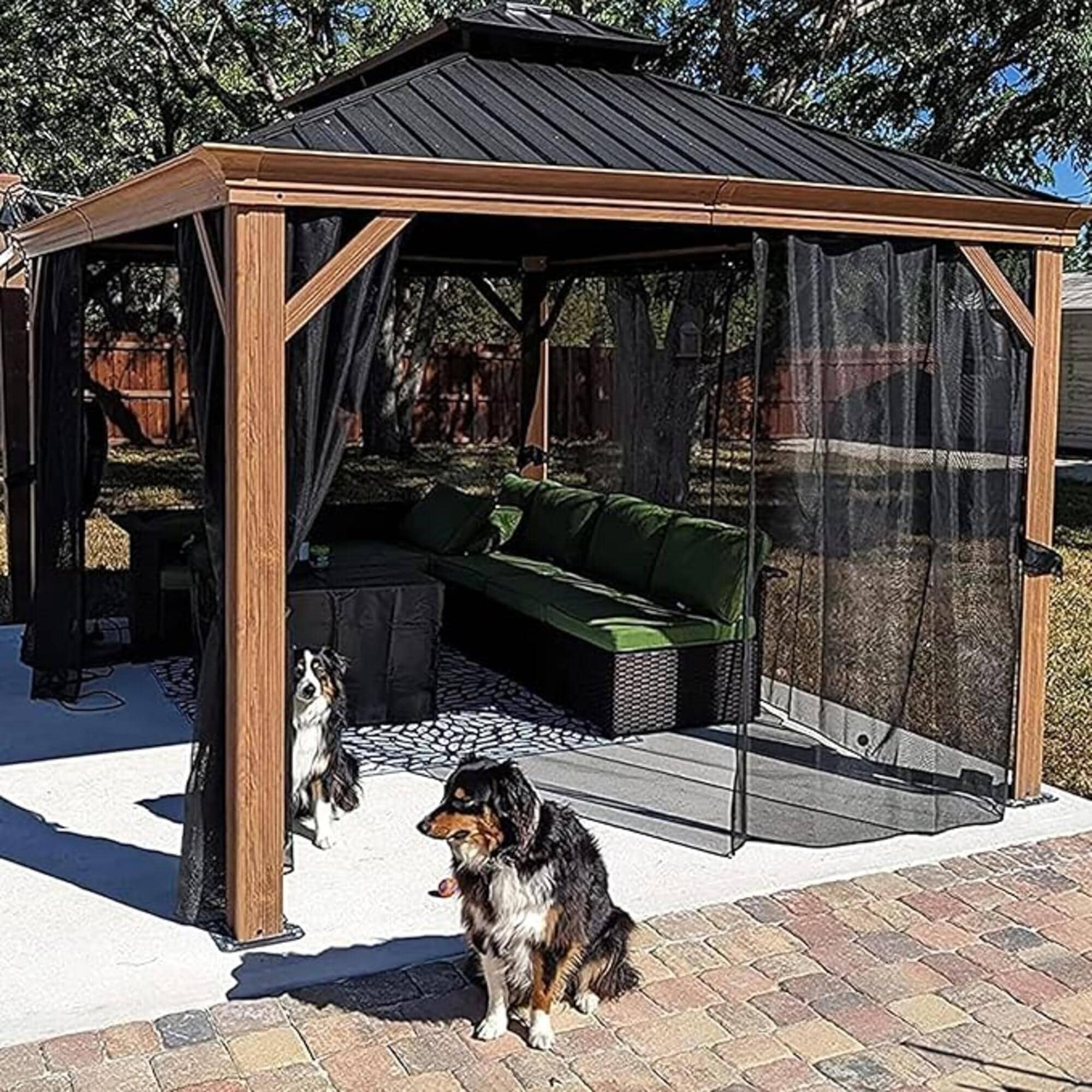 PURPLE LEAF LS06WHTG1014 Wood-Resin-Gazebos - View #3