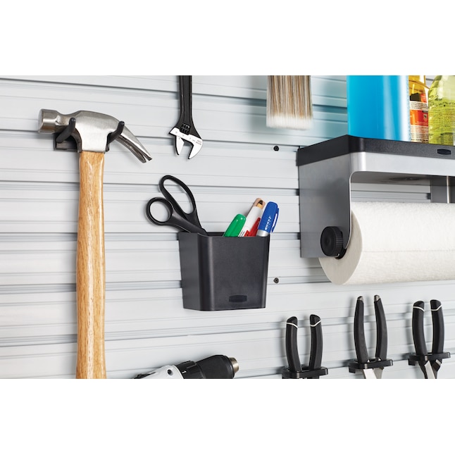 Rubbermaid FastTrack Garage 5-Piece Black Plastic Multipurpose Accessory  Kit in the Slatwall & Rail Storage Systems department at