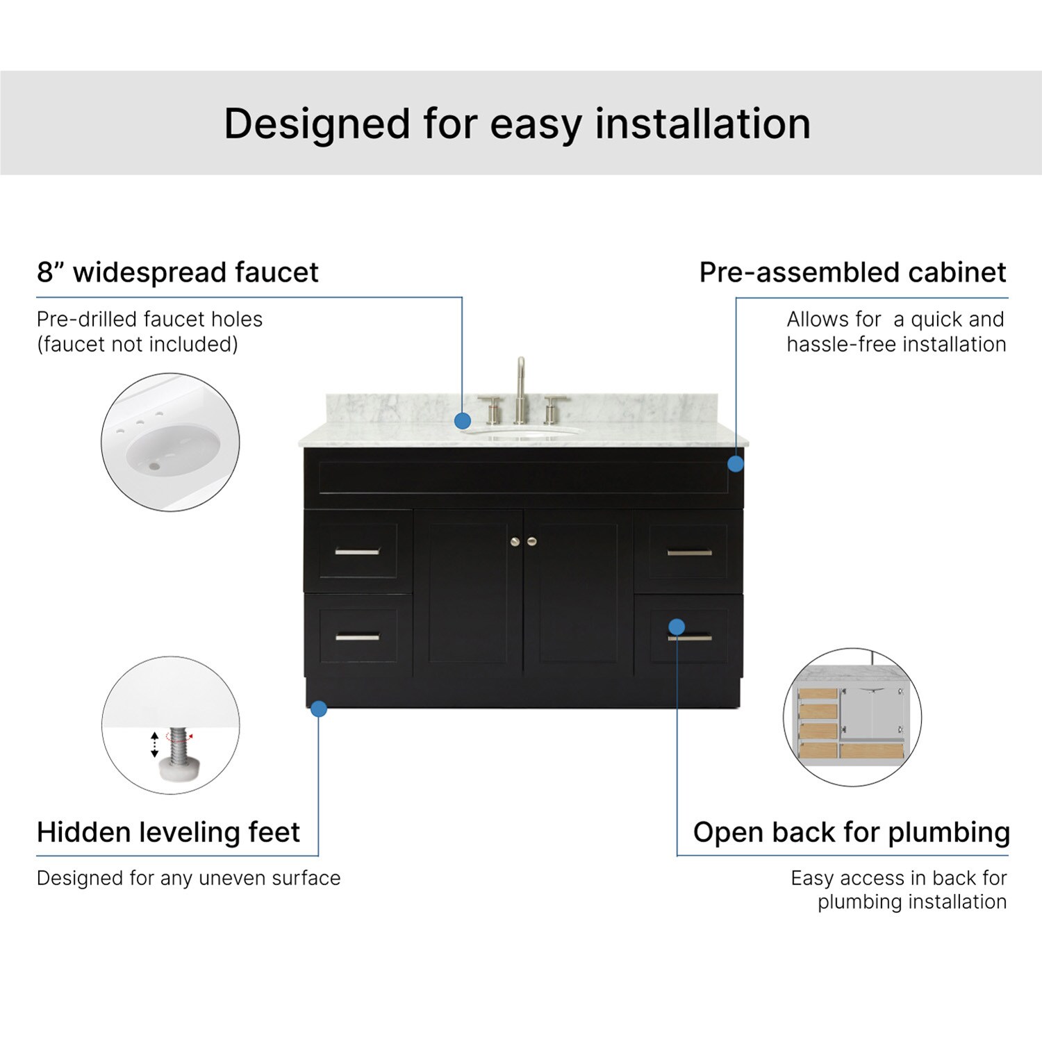 ARIEL F055SCW2OVOBLK Bath-Vanity-Combo - View #7