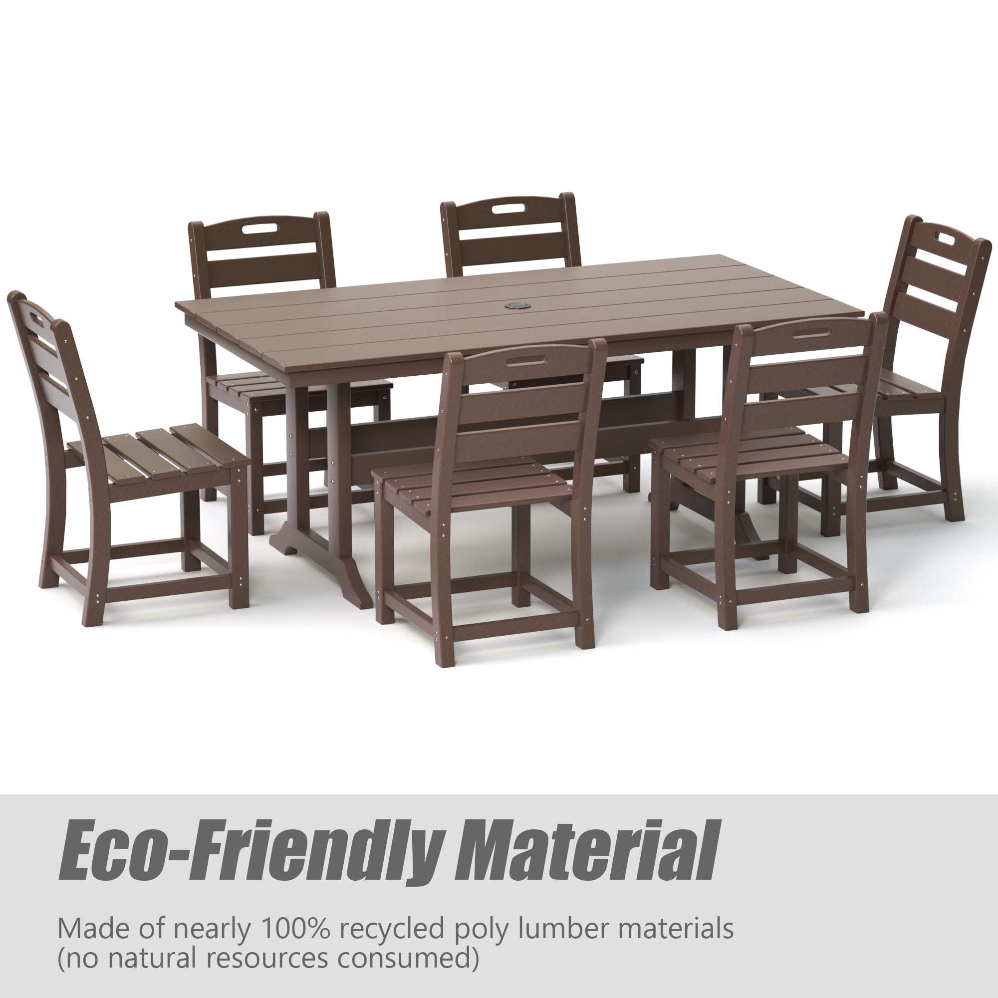 Poly furniture DT-HE02-BR Patio-Tables - View #2