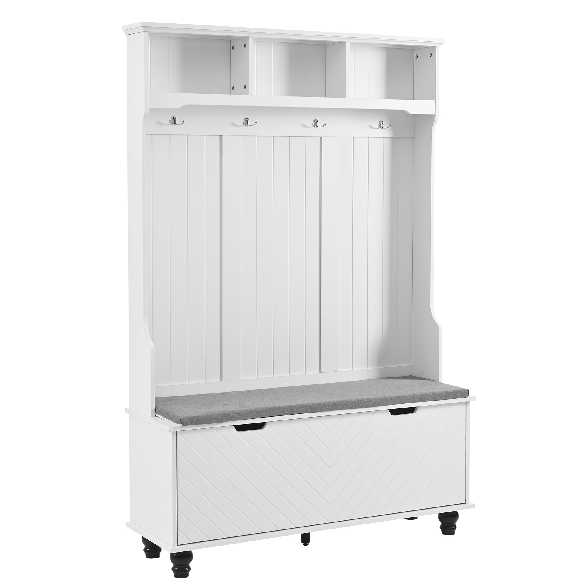 Maocao Hoom JL1375AAK Modern 47.2-in White Composite Hall Tree