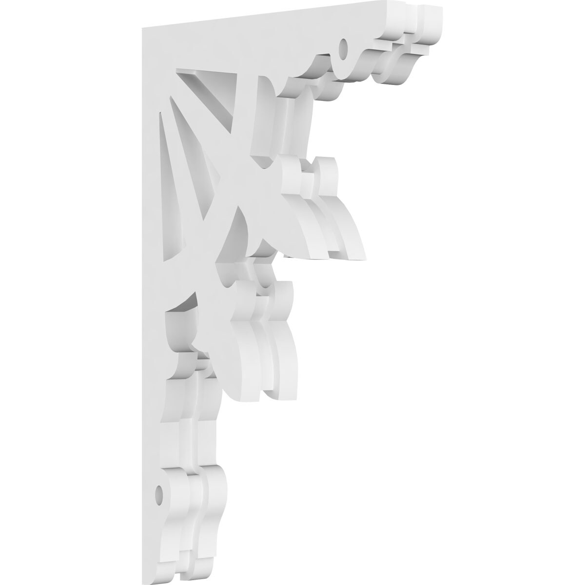 Ekena Millwork CORP01X07X13RL 1.875-in x 7.5-in x 13-in Riley Unfinished White PVC Paintable Corbel
