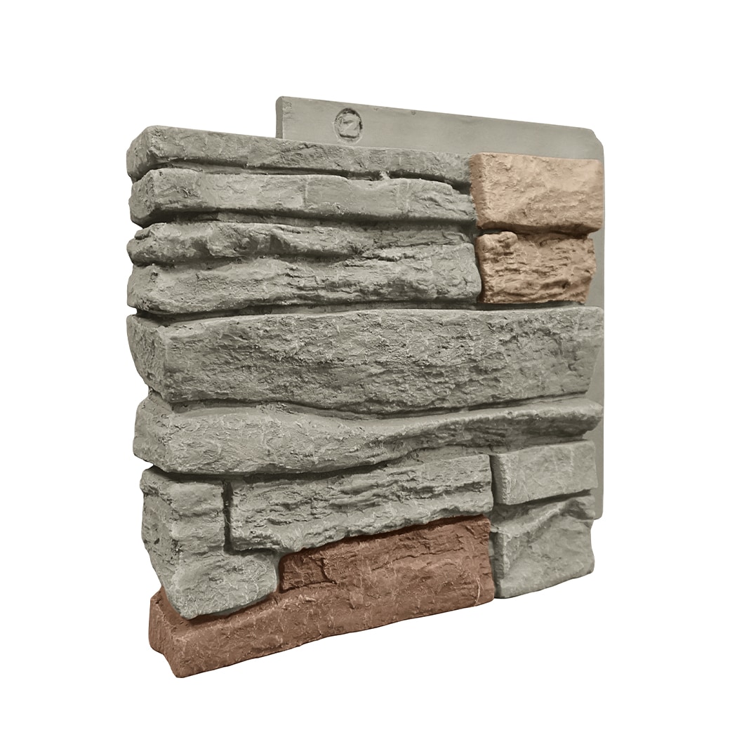 GenStone Stacked Stone Corner Panel Left 0.98-sq ft Stratford Faux ...