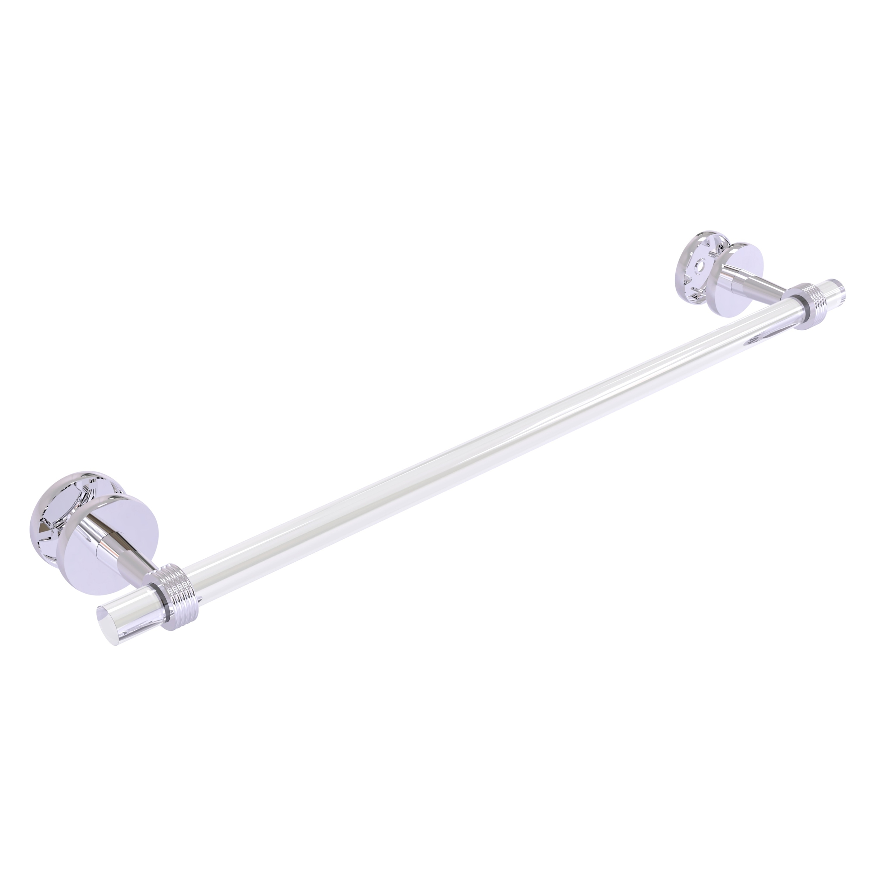 Allied Brass CV-41G-SM-24-PC Clearview 24-in Polished Chrome Wall mount Single Towel Bar
