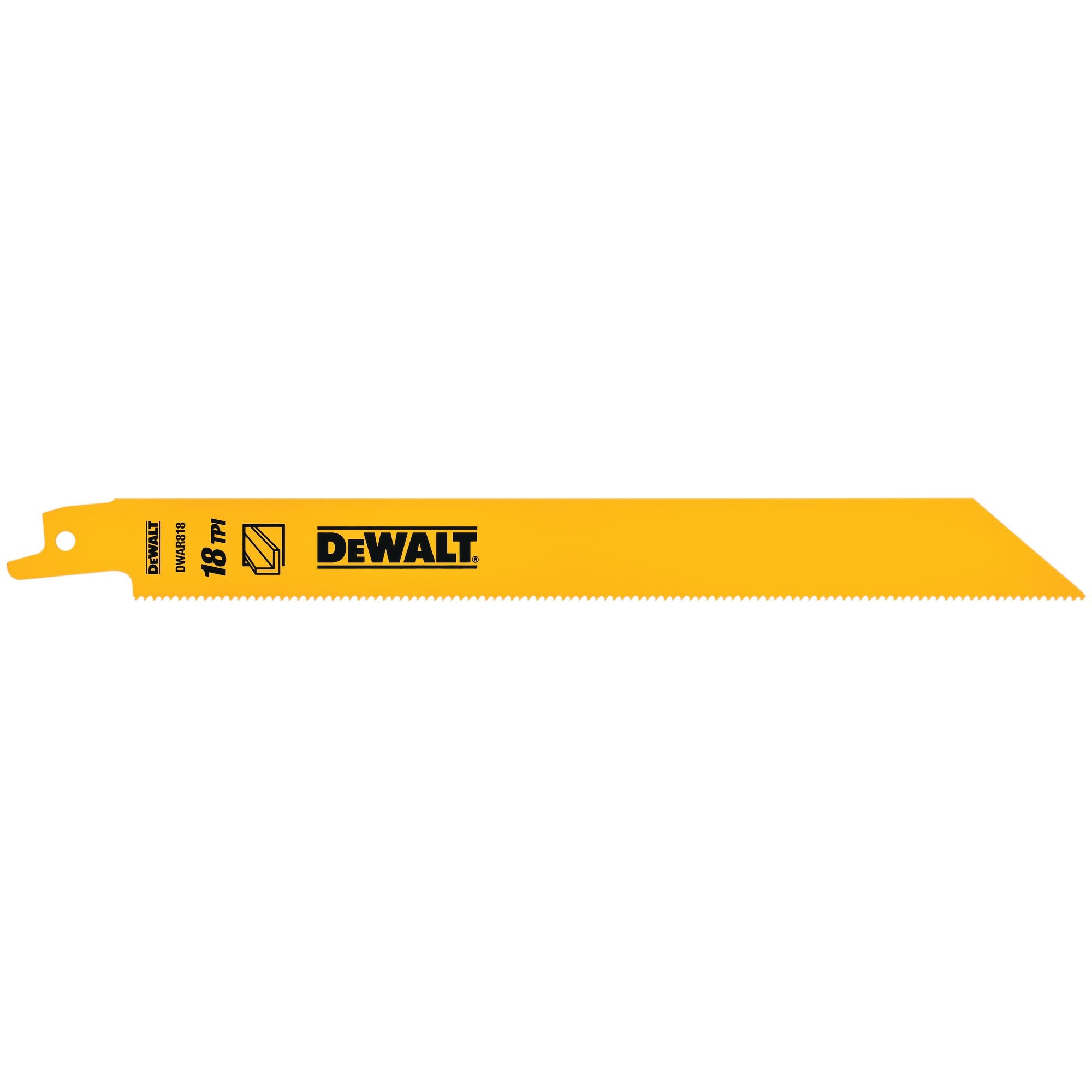 DEWALT DW4821 Bi-metal 8-in 18 TPI Metal cutting Reciprocating Saw Blade 5 -Pack