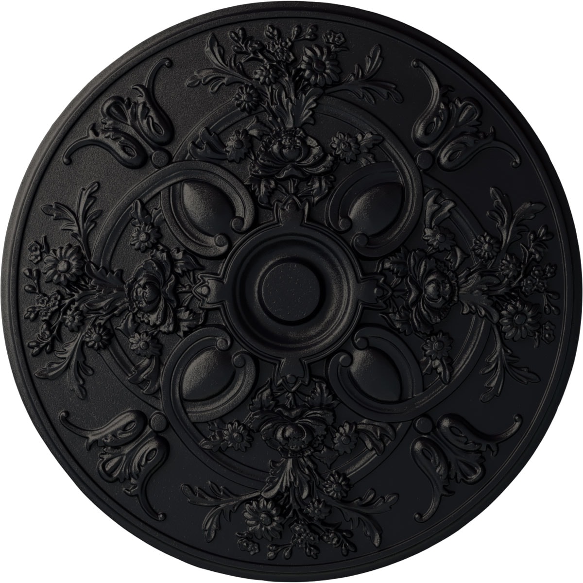 Ekena Millwork CM31BASGS Baile 31.25-in W x 31.25-in L Painted Steel Gray Polyurethane Whole Ceiling Medallion