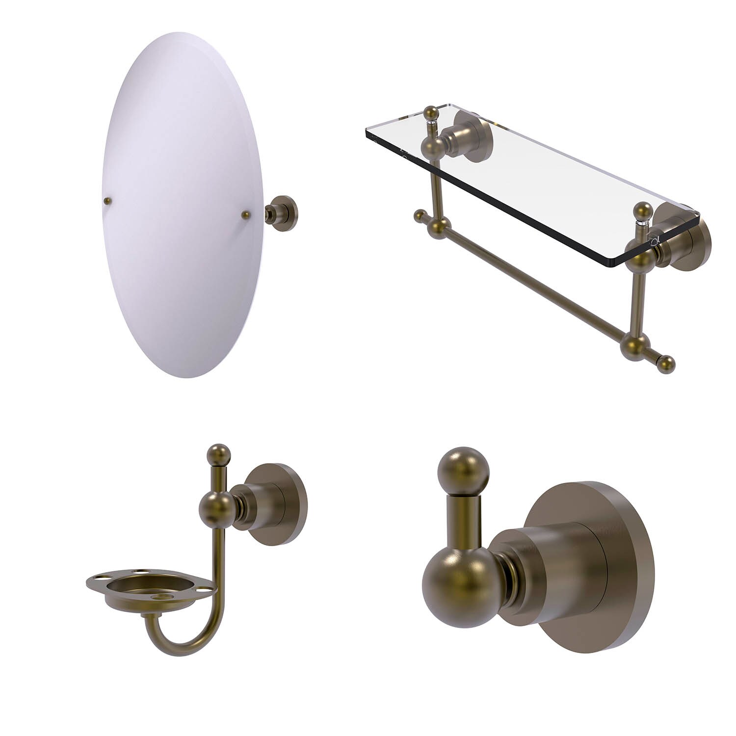 Allied Brass AP-20-ABR Robe-Hooks - View #3