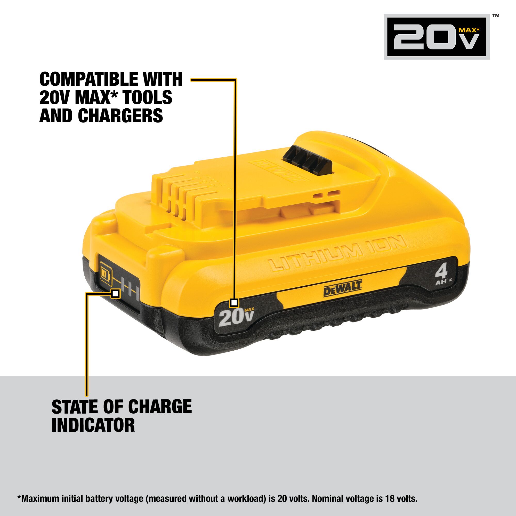 DEWALT 20-V Lithium-ion Battery (4 Ah) DCB240 Sansujyuku sansujyuku.com