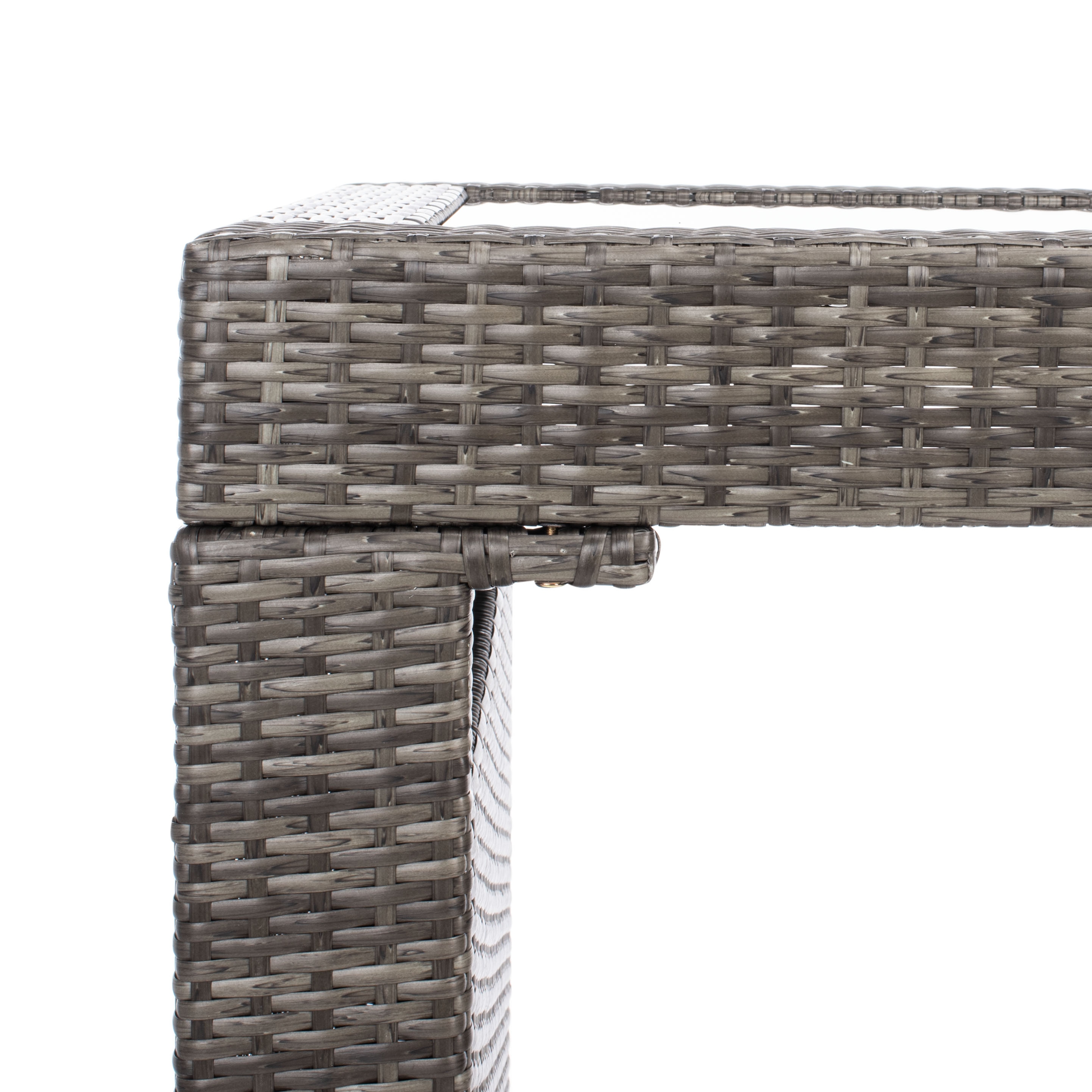 Hutton 7-Piece Gray Brown and White Outdoor Dining Set