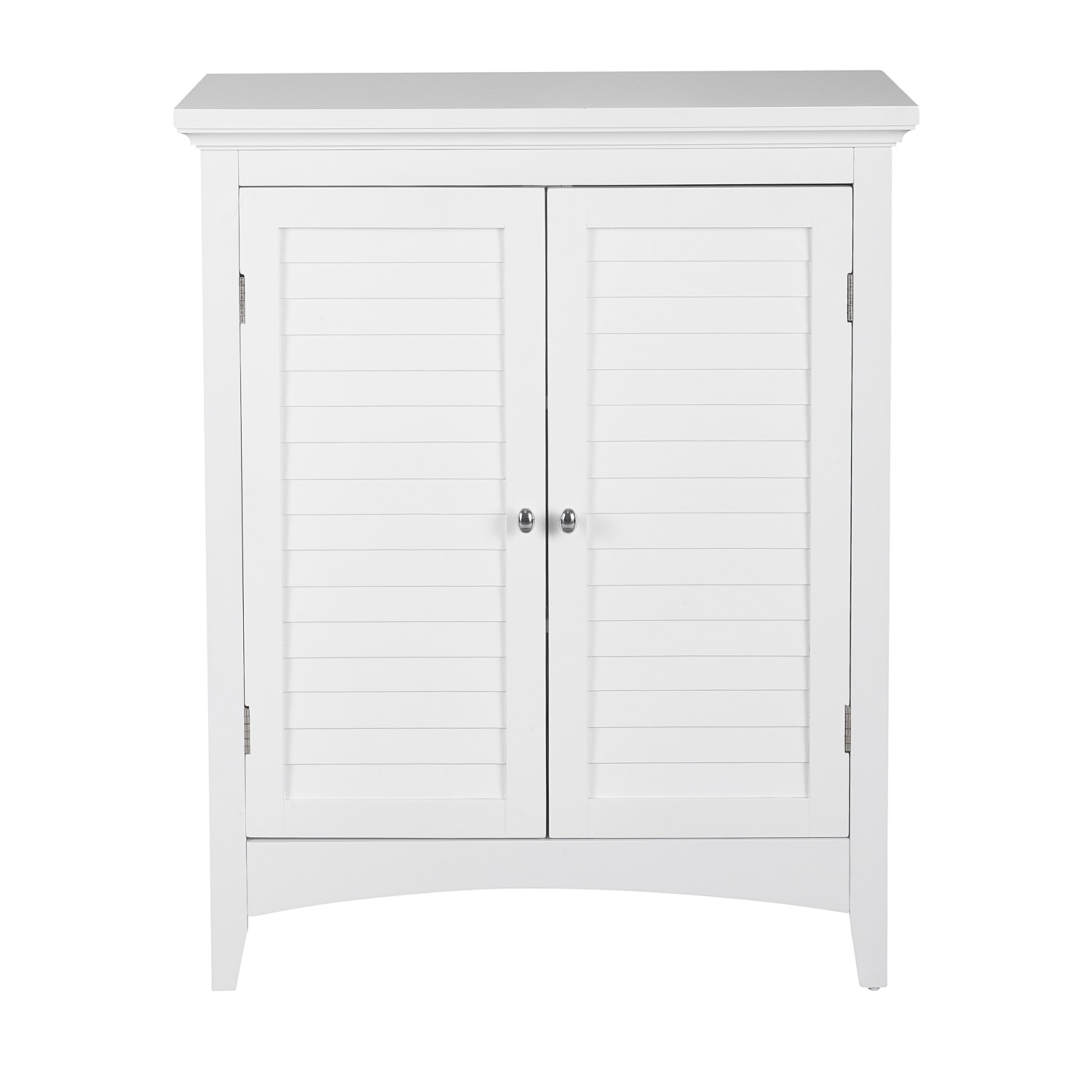Teamson Home ELG-585 Glancy 26 x 32 x 13 White Freestanding Linen Cabinet