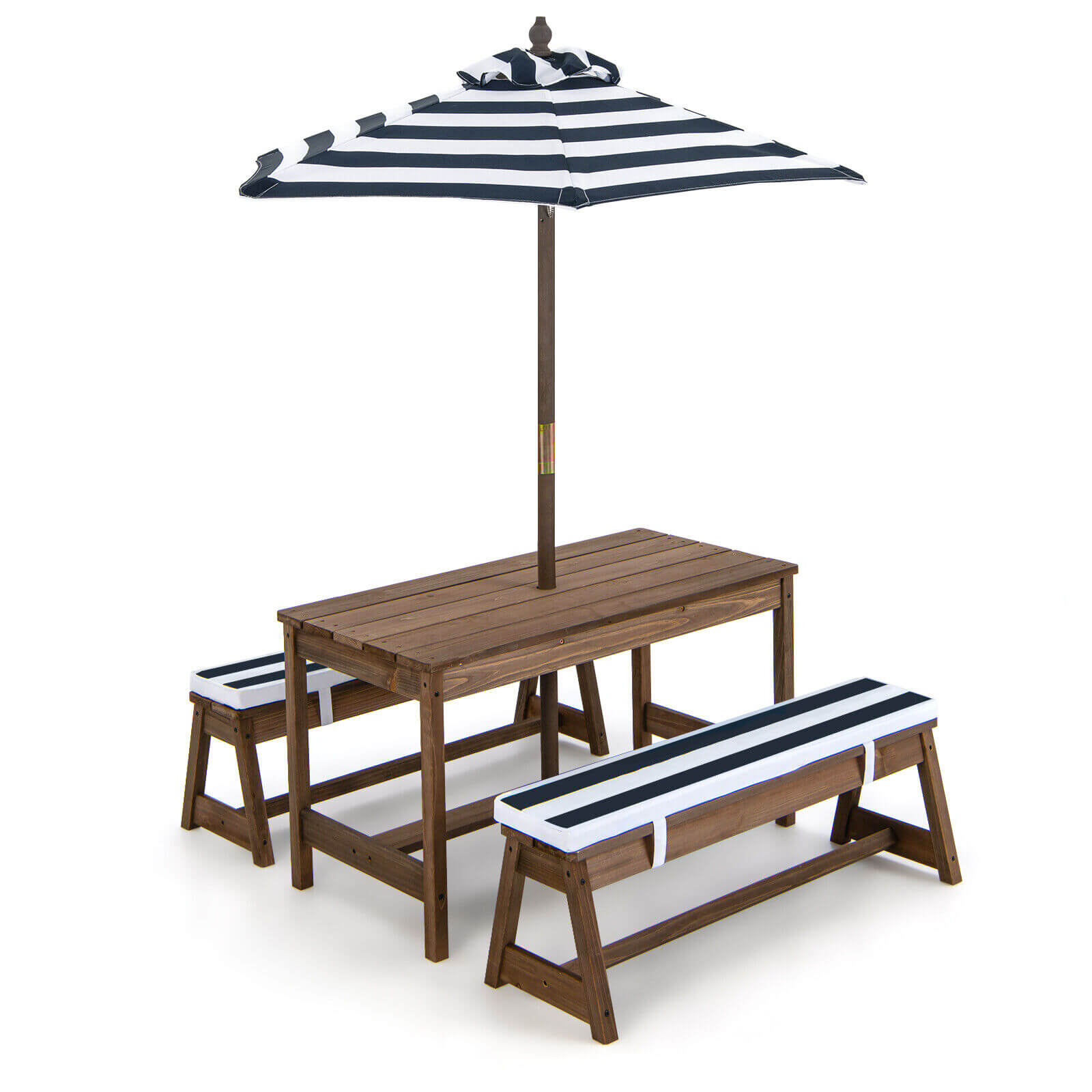 LIVIZA GAGP174107 35-in Brown Douglas fir Rectangle Picnic Table