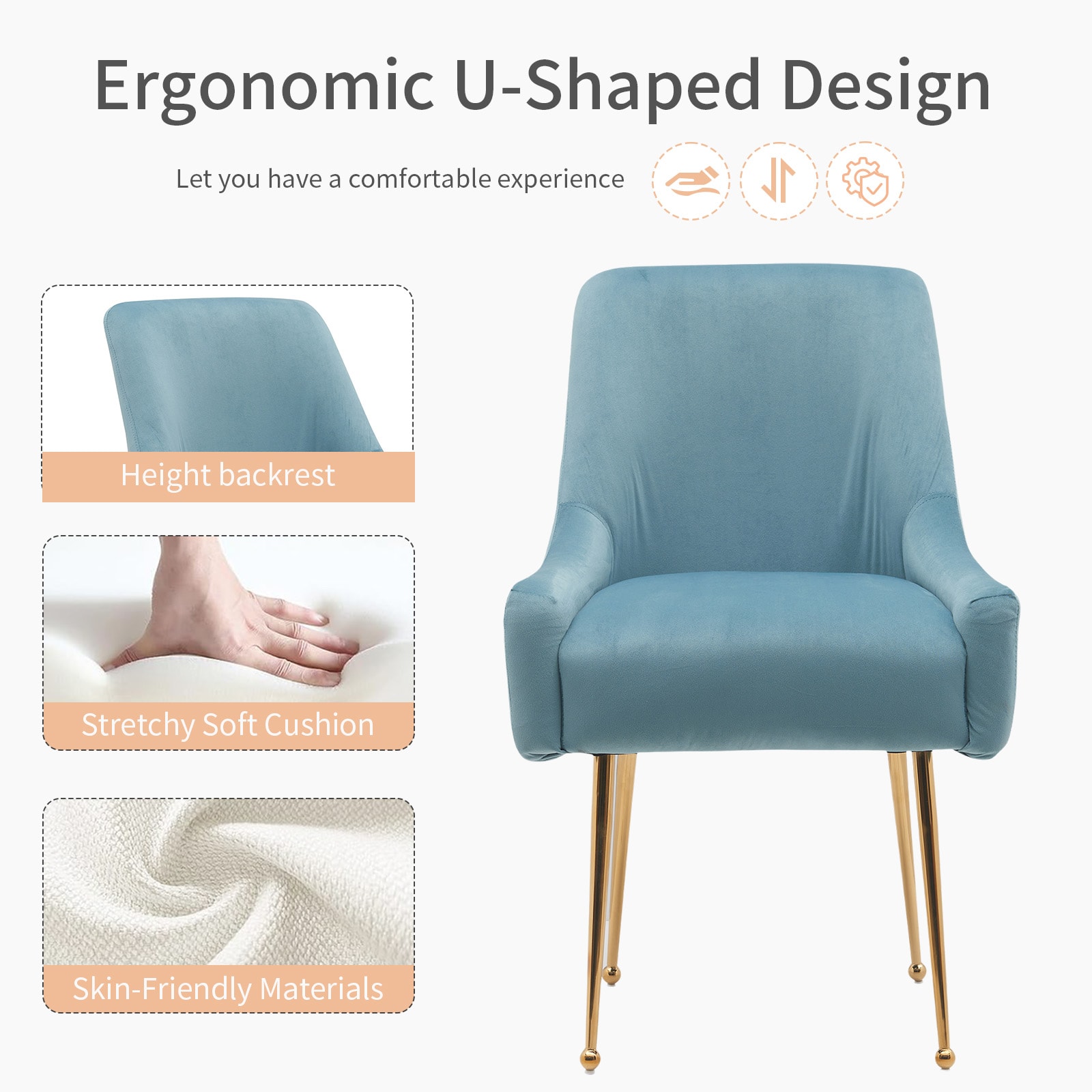 BWE A-9CHAIR-07-LBE Dining-Chairs - View #3