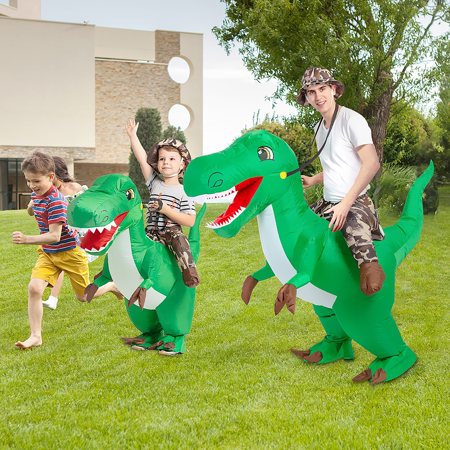 Goosh Goosh 63 Inch Dinosaur Costumes For Adults Halloween Costume Inflatable Dinosaur Costume