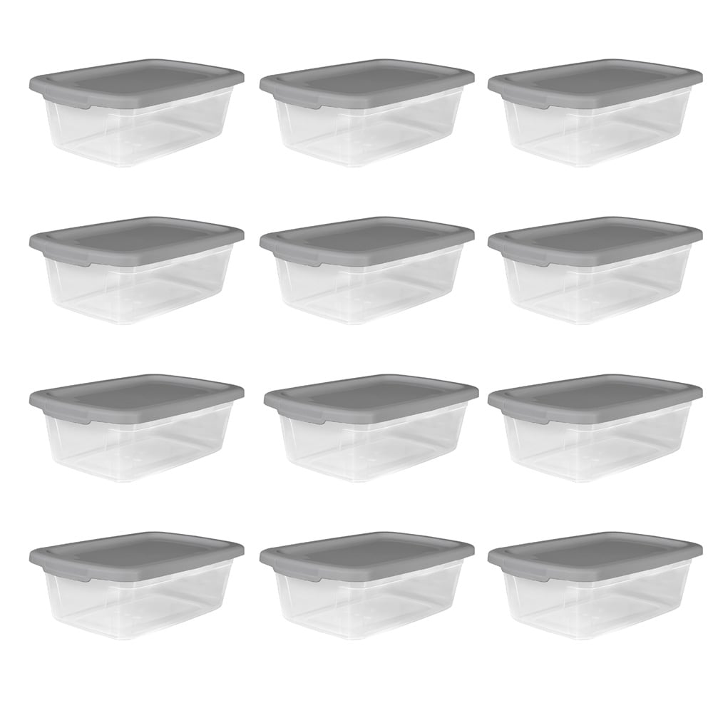 Project Source Medium 3.25-Gallons (13-Quart) Clear Tote with Standard Snap  Lid