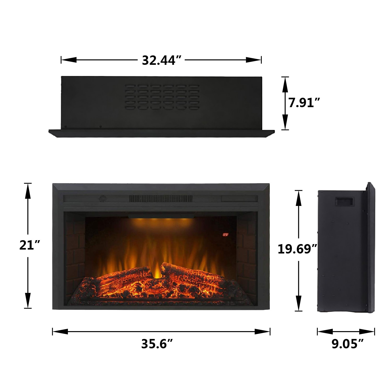 CASAINC VL-EF33WT Electric-Fireplaces - View #4