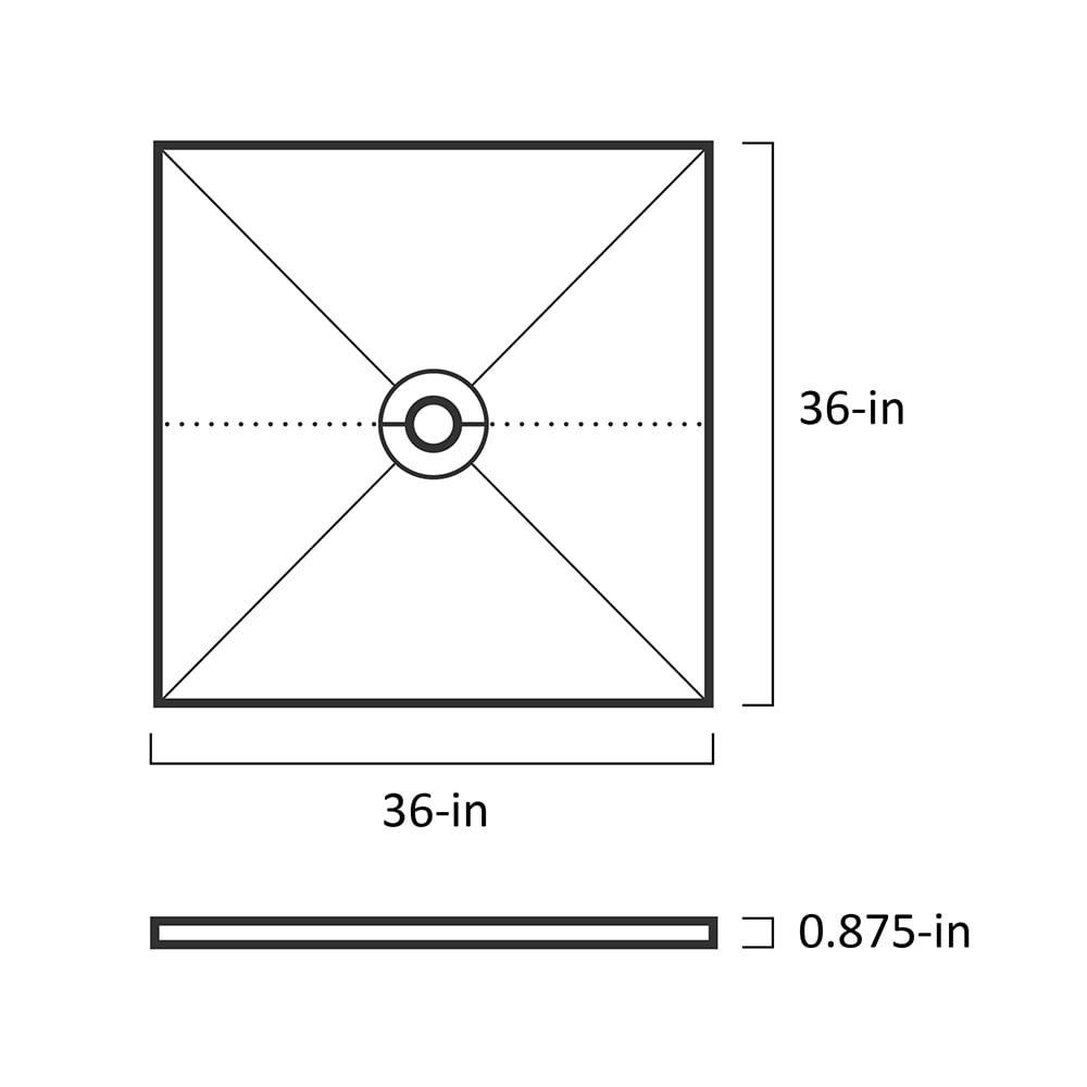 Schluter Systems Kerdi-shower-tray-thin 36-in X 36-in Center Kst915bf 