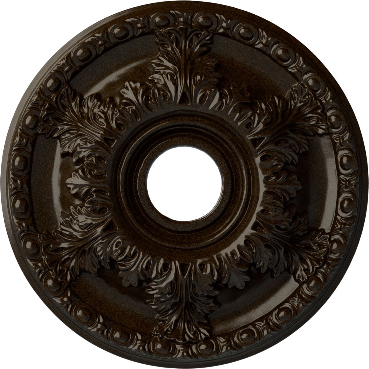 Ekena Millwork CM18GABZS Granada 18-in W x 18-in L Painted Bronze Polyurethane Whole Ceiling Medallion