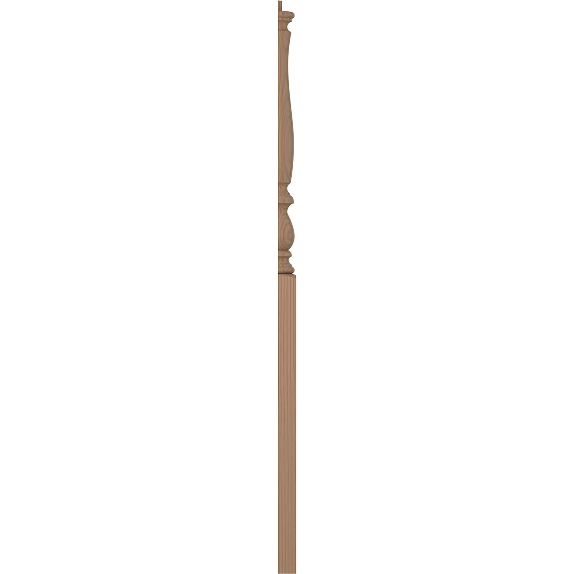 L.J. Smith Stair Systems LJP-3914 1-2-P 3.25-in x 50-in Unfinished Poplar Stair Newel Post