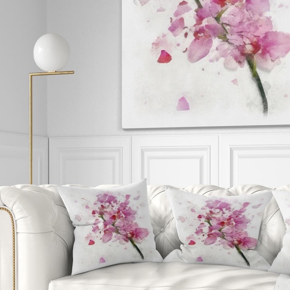 Designart CU13546-16-16 16-in x 16-in Pink Indoor Decorative Pillow