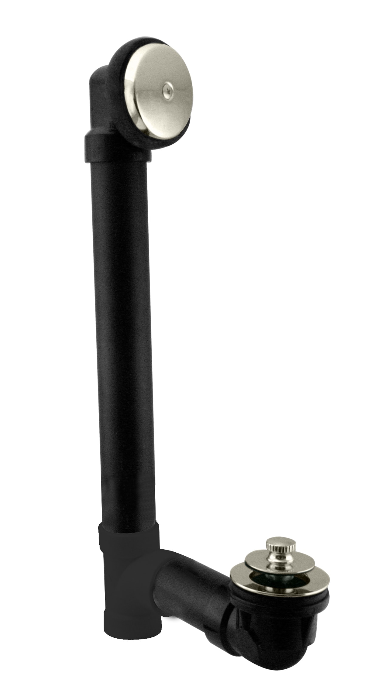 WESTBRASS D49711-05 Bath Waste and Overflow Pull and Plug Sch. 40 Abs W/one-hole Top Faceplate In Polished Nickel