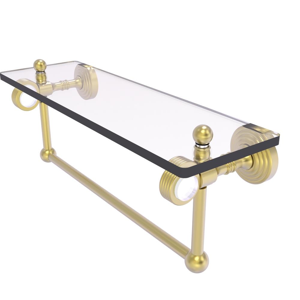Allied Brass PG-1TBG-16-SBR Pacific Grove Satin Brass Wall mount Bathroom Shelf ( 16-in x 6.4-in x 5-in )