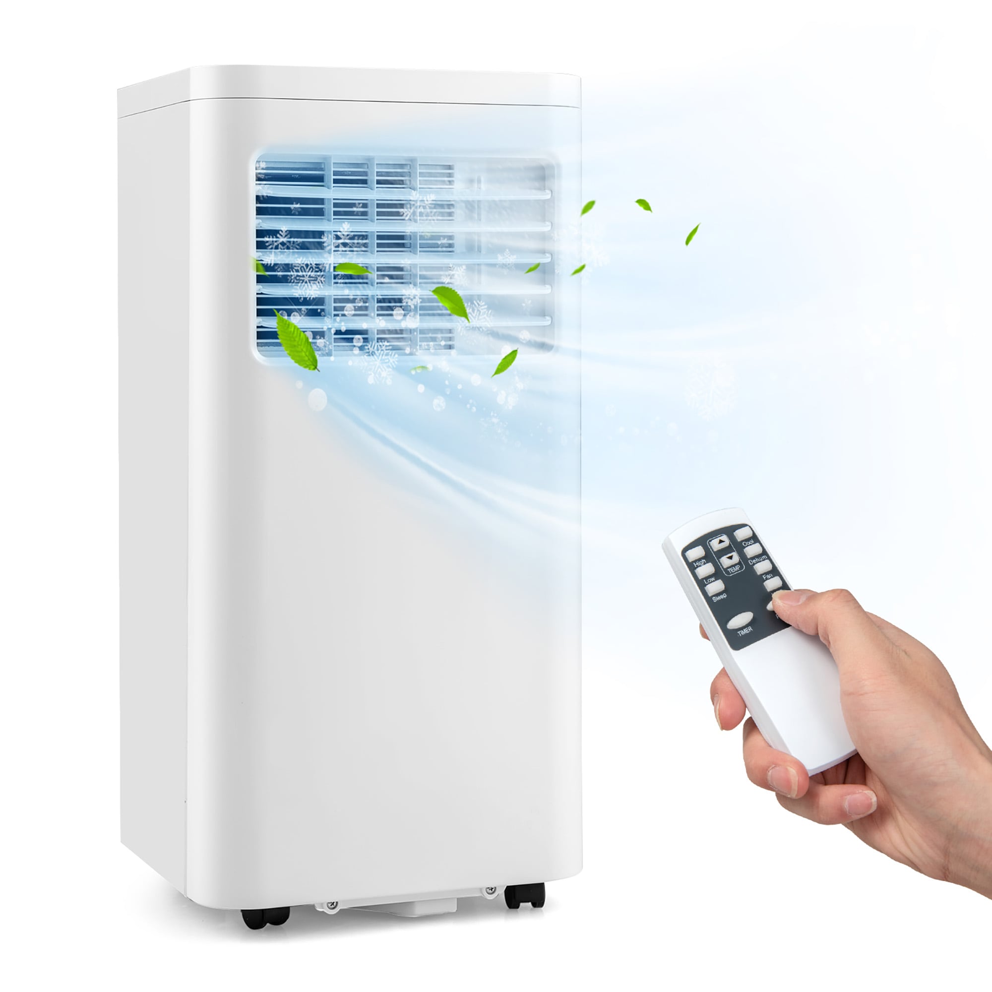 Costway LWS00211 5000 BTU DOE 115-Volt Vented Small Room Portable Air Conditioner Remote Included