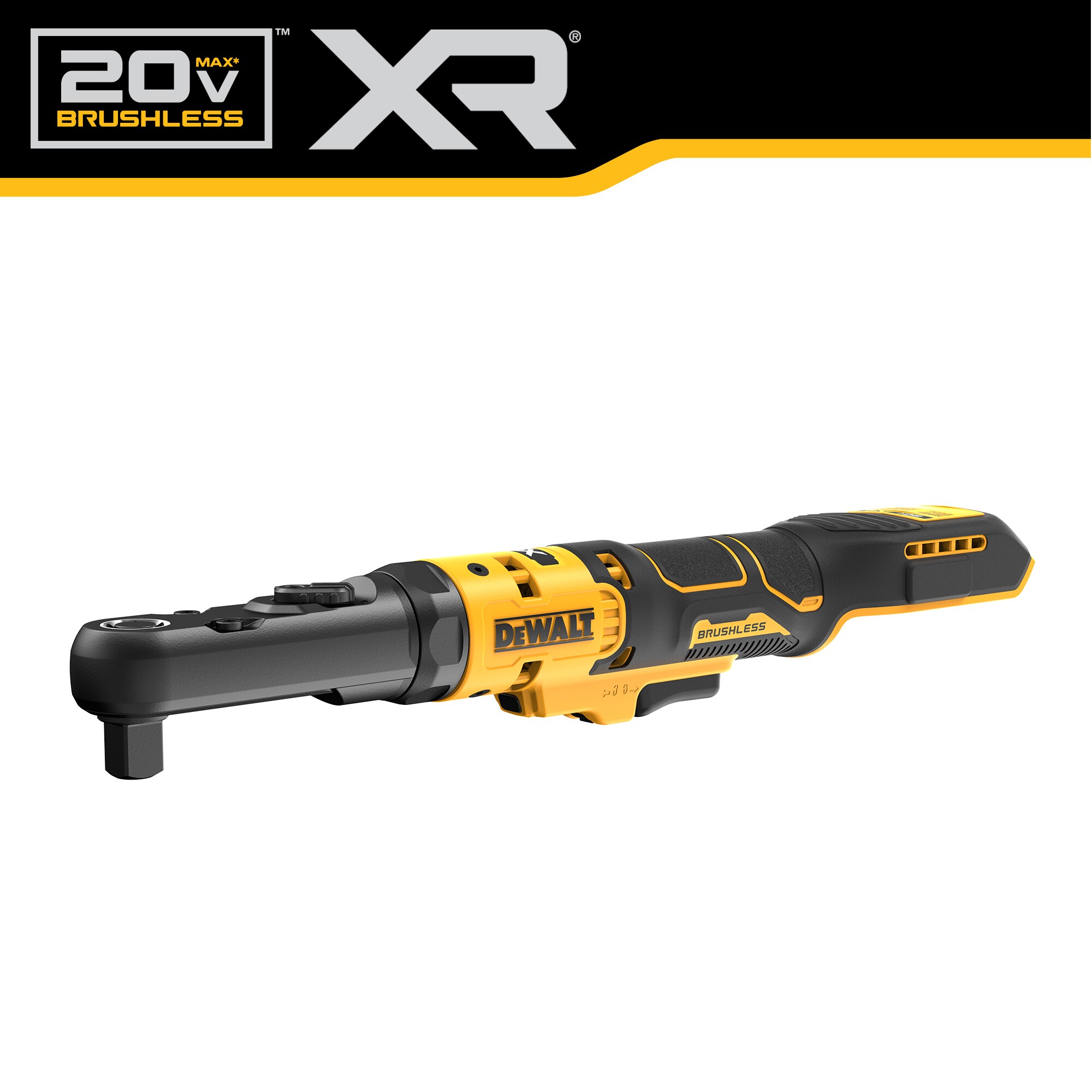 DEWALT XR 20-volt Max Variable Speed Brushless 3/8-in,1/2-in Drive Cordless Ratchet Wrench (Bare Tool)