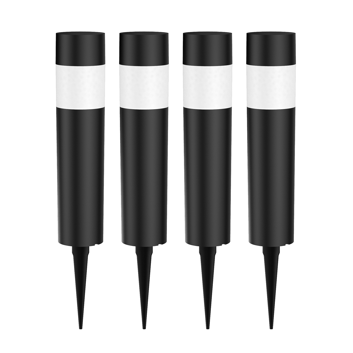Harbor Breeze 4-Pack 3-Lumen 2-Watt Black Solar LED Outdoor