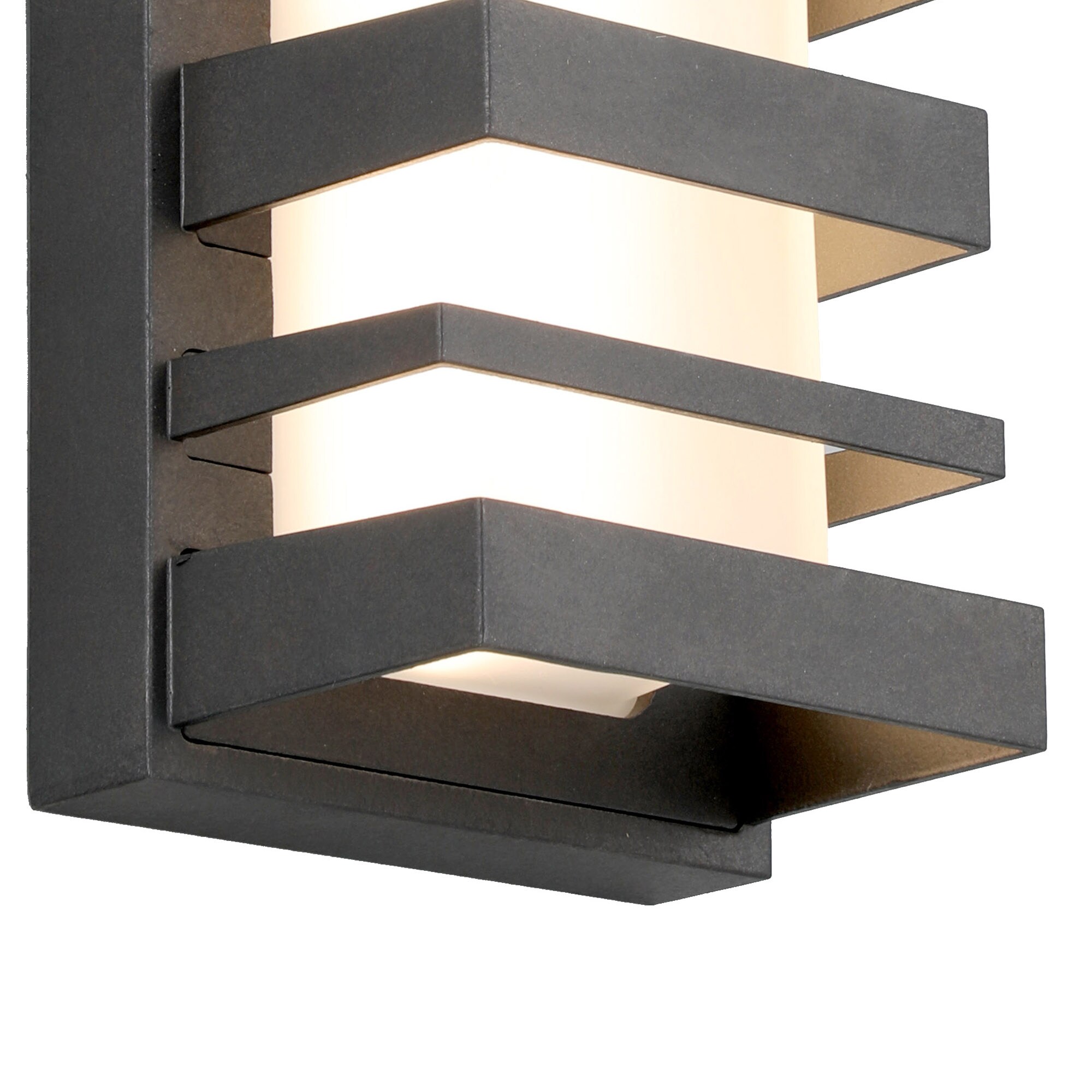 Origin 21 Glen Hallow 11-in H Pewter Integrated LED Outdoor Wall Light ...