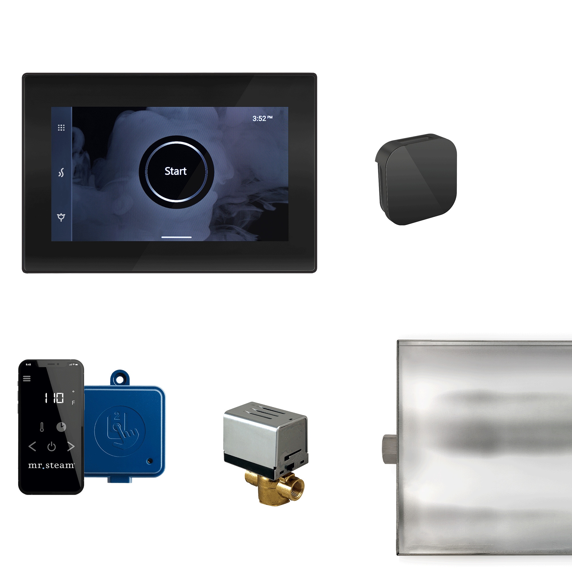 Mr. Steam XBTLRBKMB 120-Watt Black Matte Black Steam generator control kit