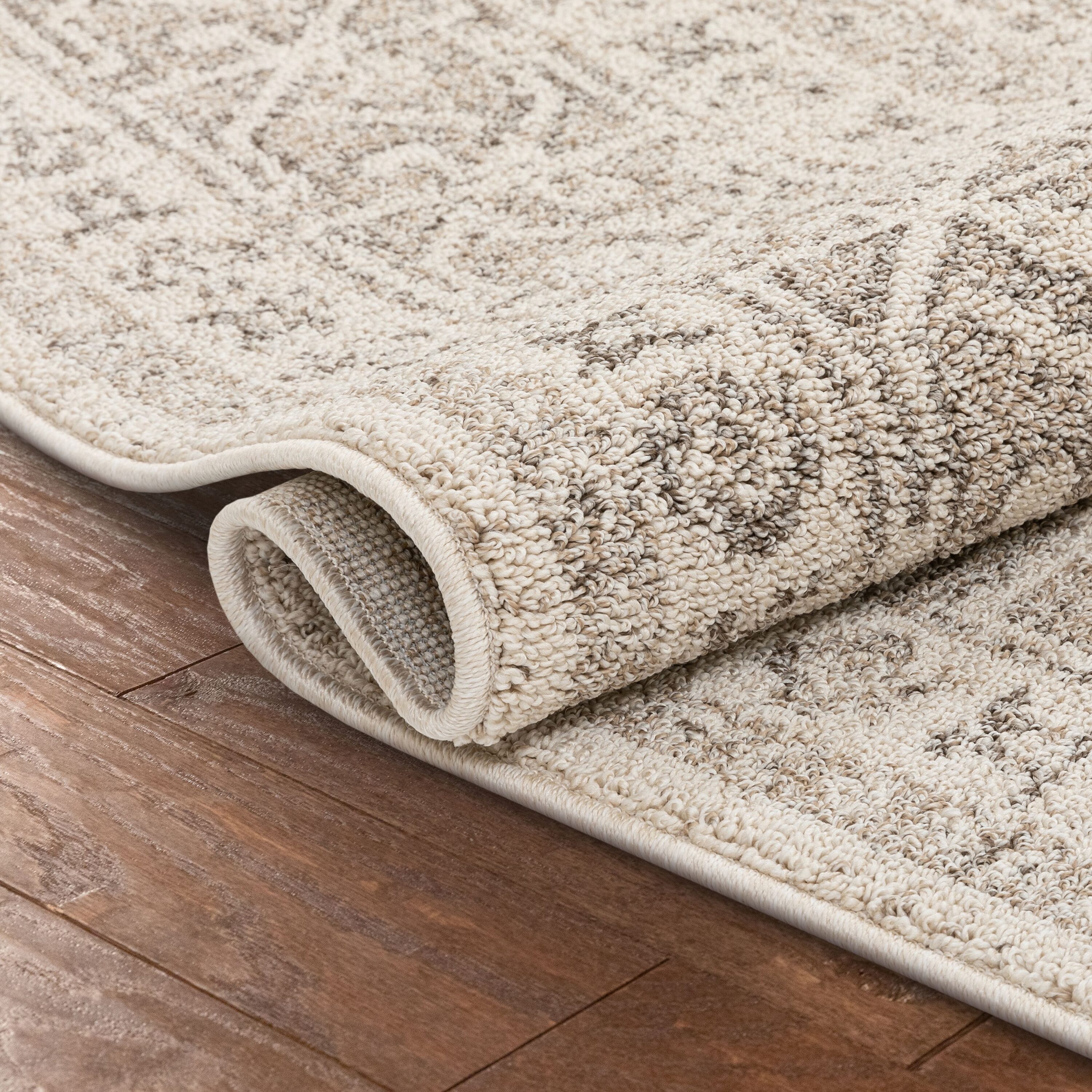 Carina Tribal Medallion Beige Synthetic Runner Rug - 2'7" x 9'3"