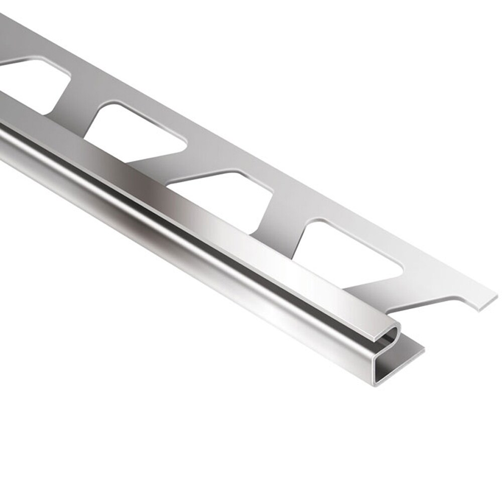 Schluter Systems E90D Deco 0.344-in W x 98.5-in L Stainless Steel Steel Border Tile Edge Trim