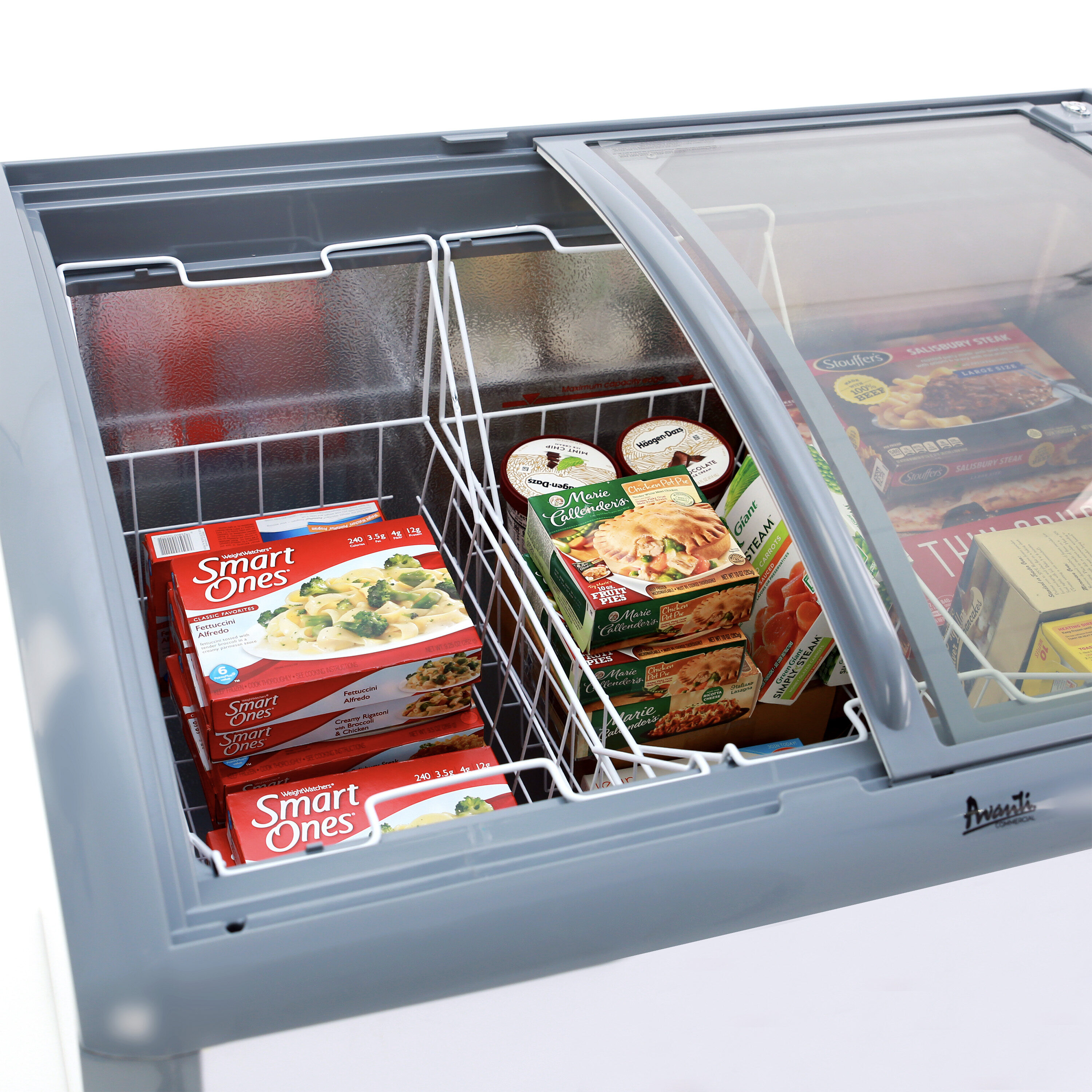 Avanti 9.5 cu. ft. Commercial Glass Top Freezer or Refrigerator, in White  (CFC836Q0WG)