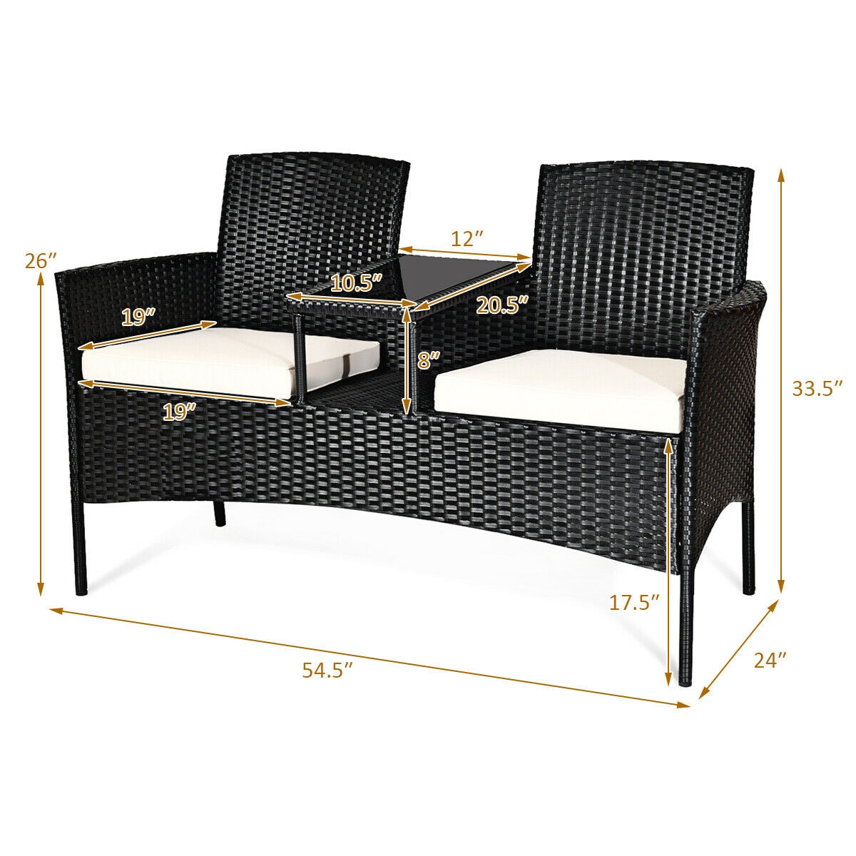 WELLFOR OUJN63234WH Patio-Sofas-Daybeds - View #5