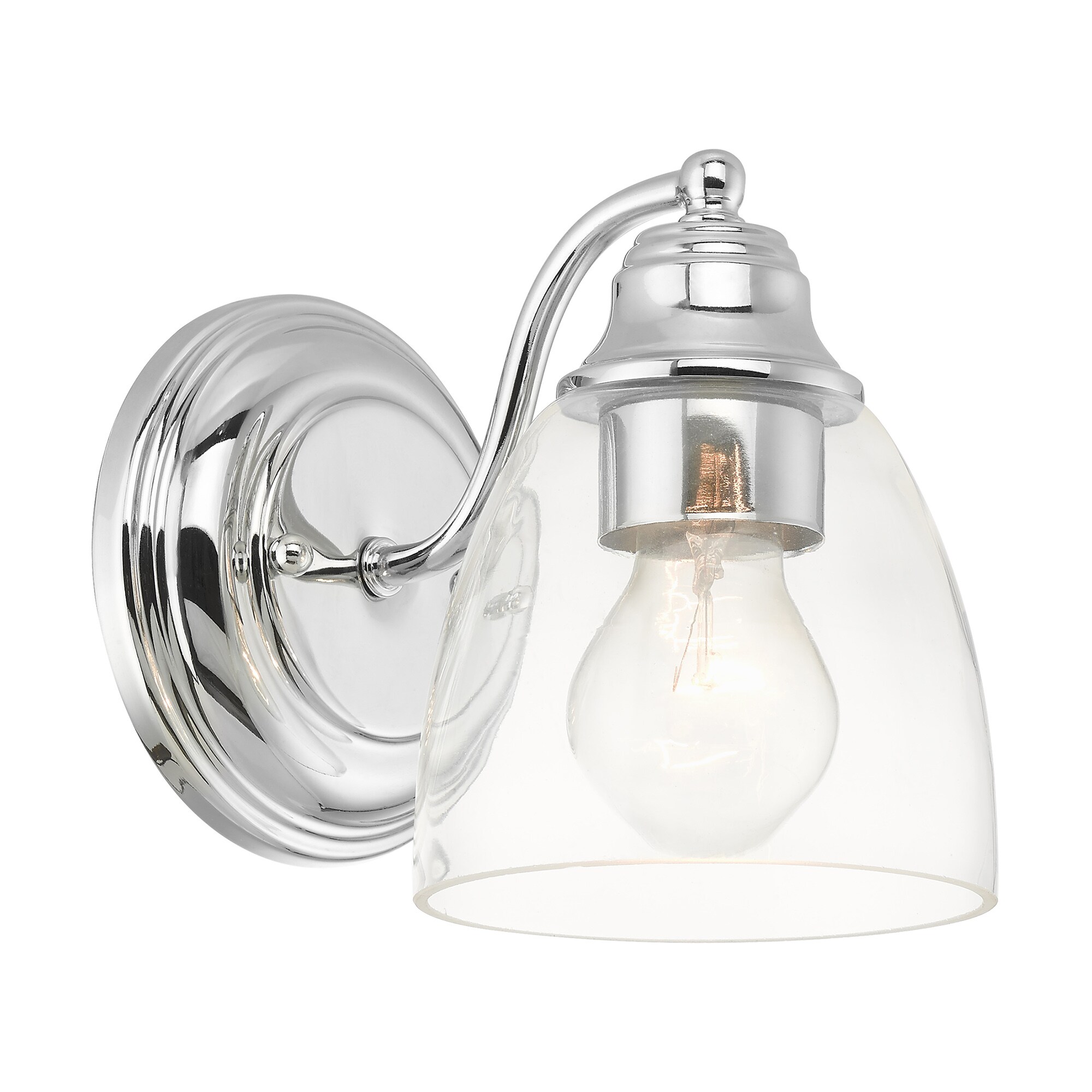 Montgomery Polished Chrome 7'' Transitional Vanity Sconce
