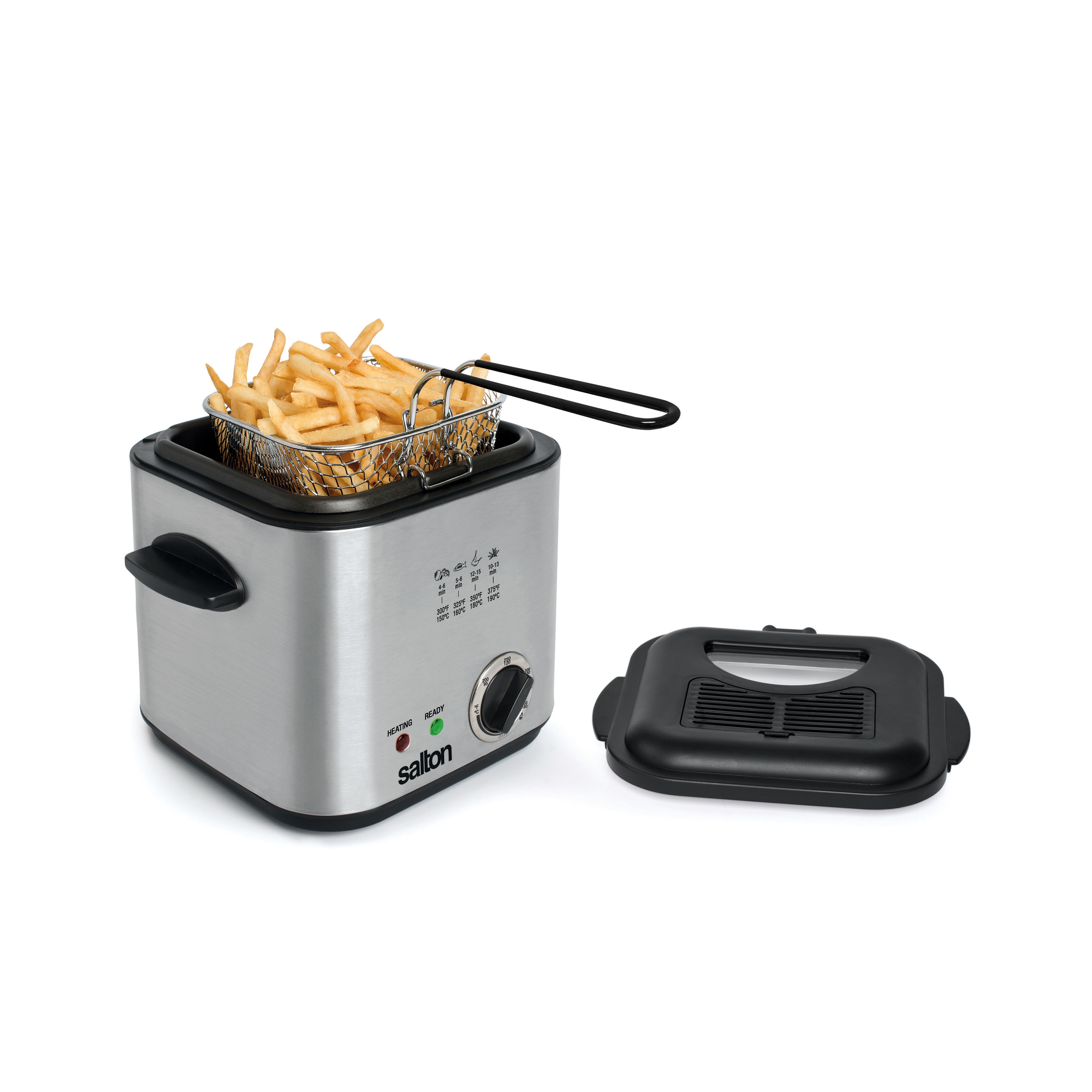 Chefman Fry Guy Deep Fryer - Stainless Steel, 1.6-Quart, 1000-Watt,  Removable Fry Basket, Temperature Controls, cULus Safety Listed in the Deep  Fryers department at