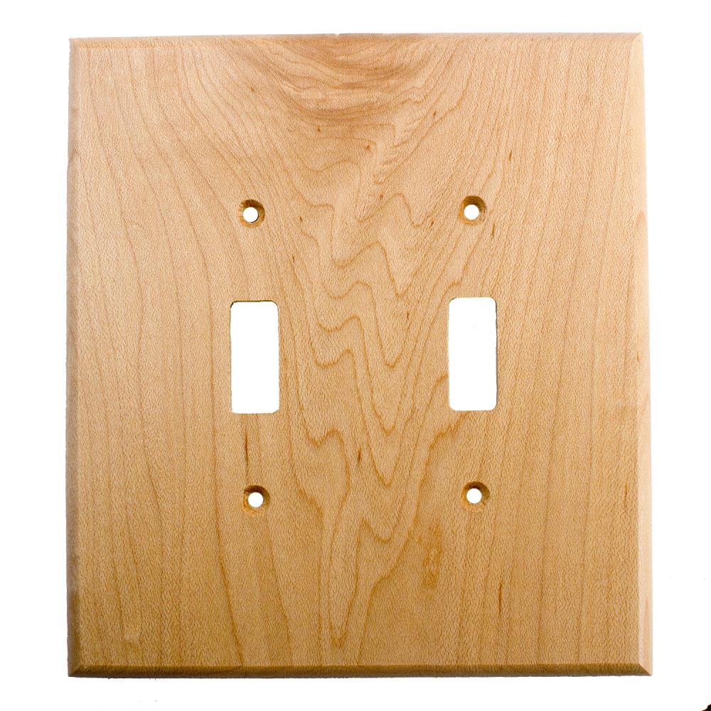 Sierra Lifestyles 682160 2 -Gang Specialty Size Cherry Wood Indoor Toggle Wall Plate
