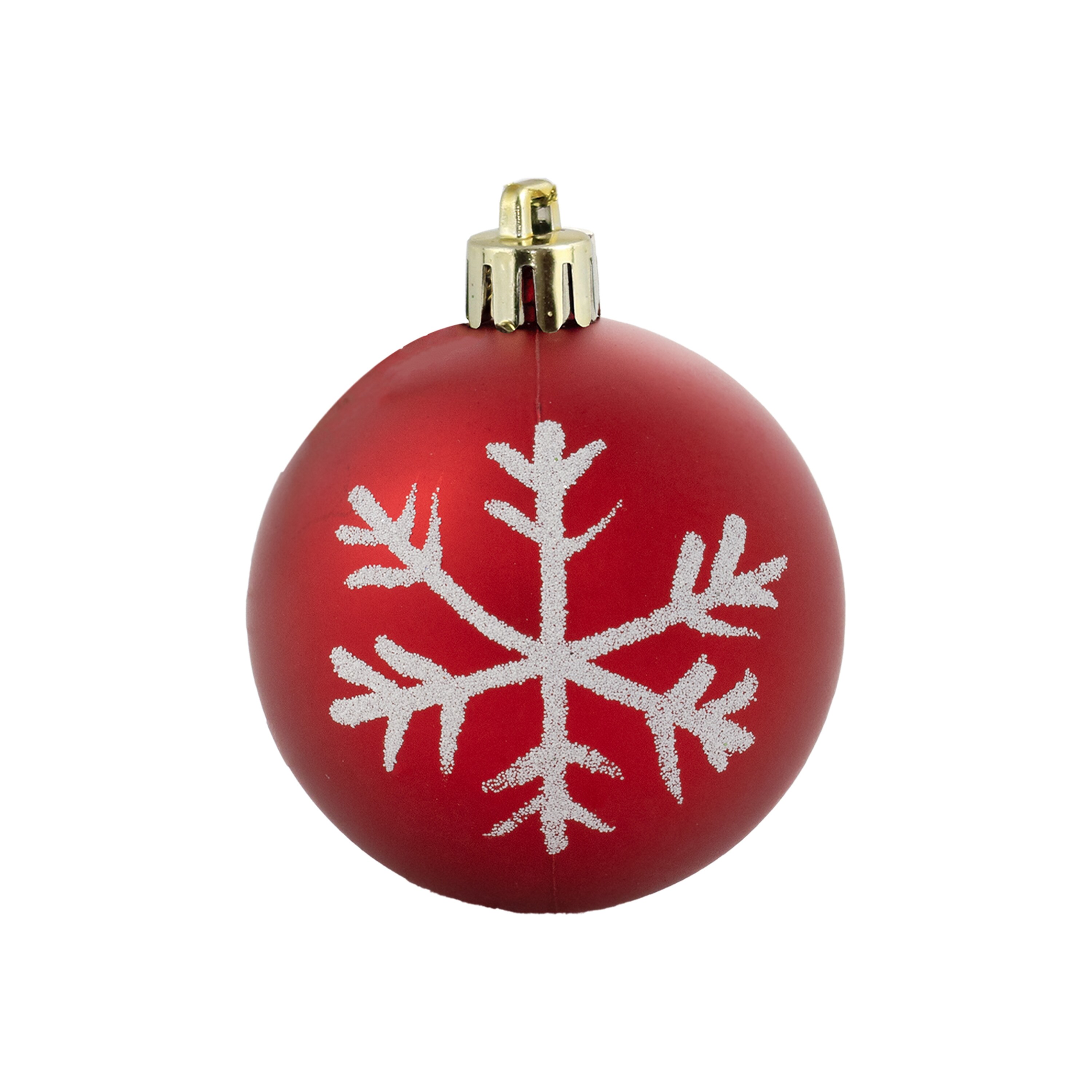 Red Shatterproof Plastic Christmas Ornament Set, 100 Pieces