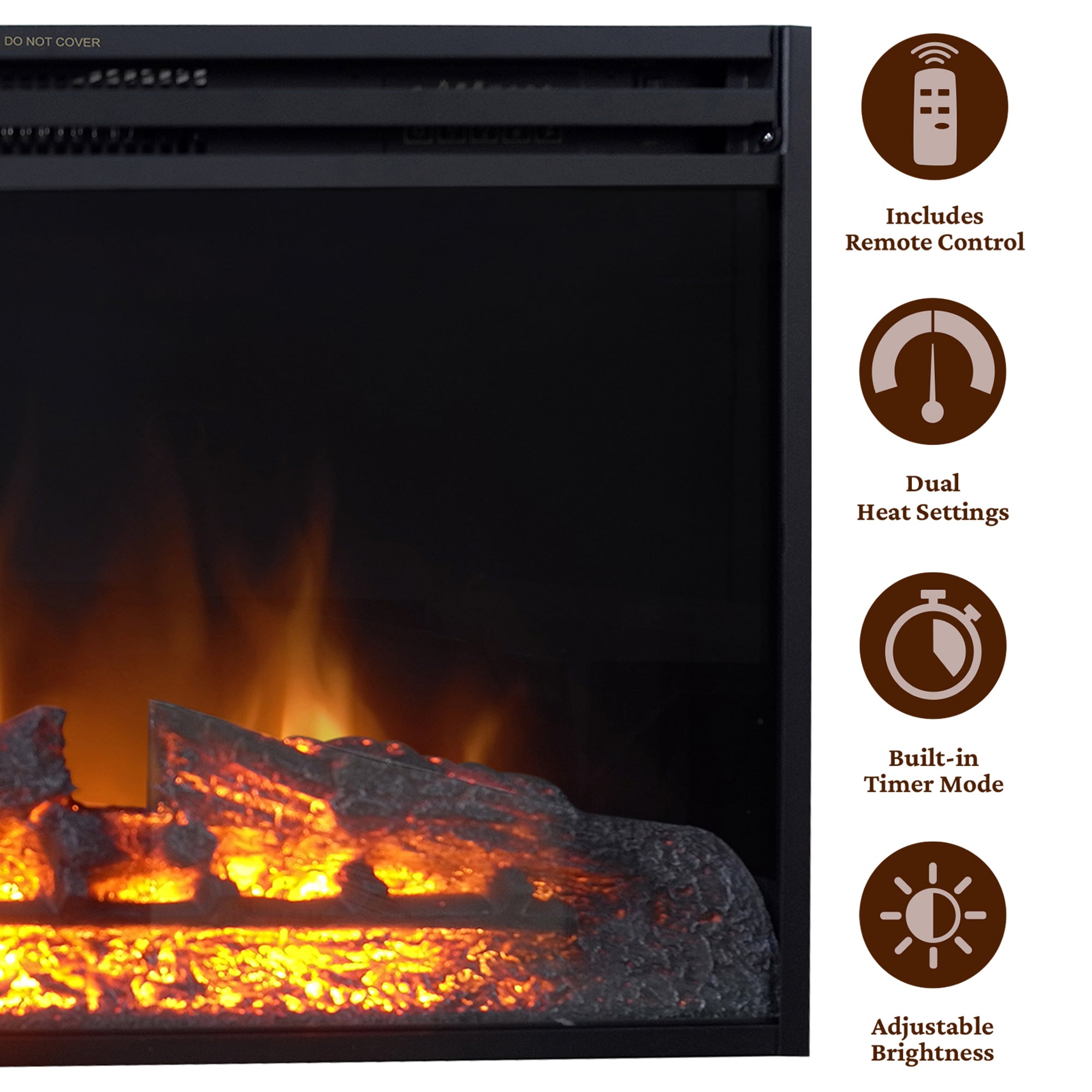 Cambridge 27-in W Black Fan-forced Electric Fireplace CAM28INS-1BLK Sansujyuku sansujyuku.com