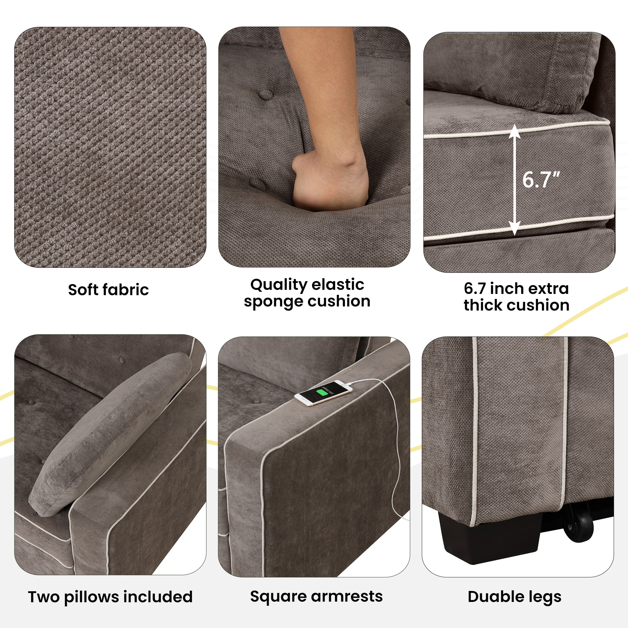 SINOFURN SYA370116BN Sofas-Loveseats - View #3