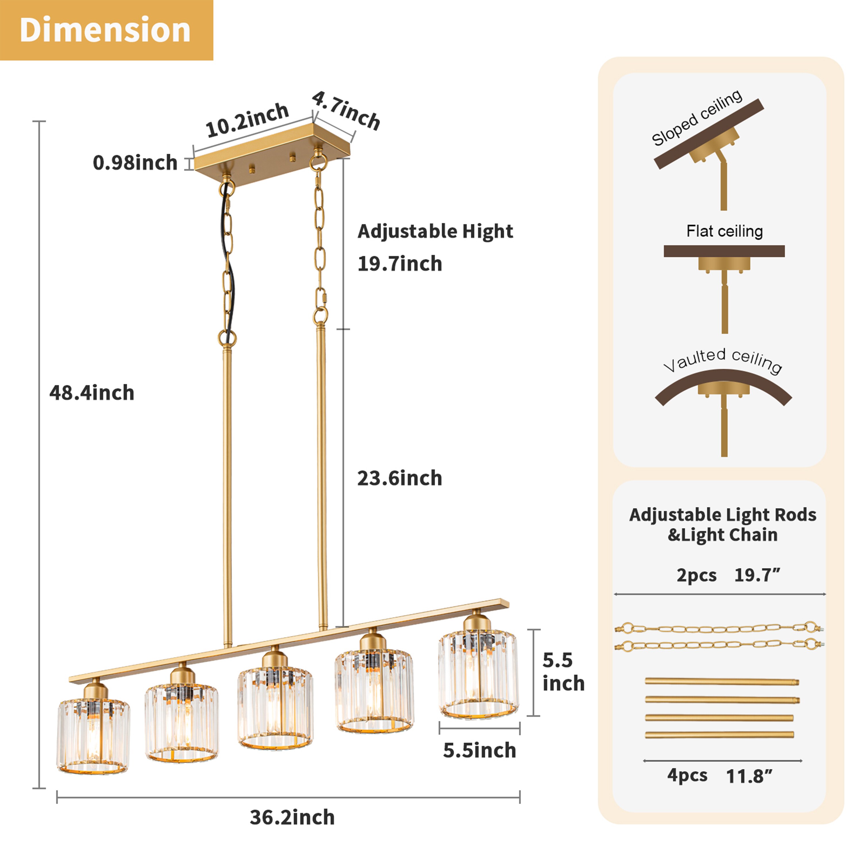 GoYeel ZP055GD05 Pendant-Lights - View #5