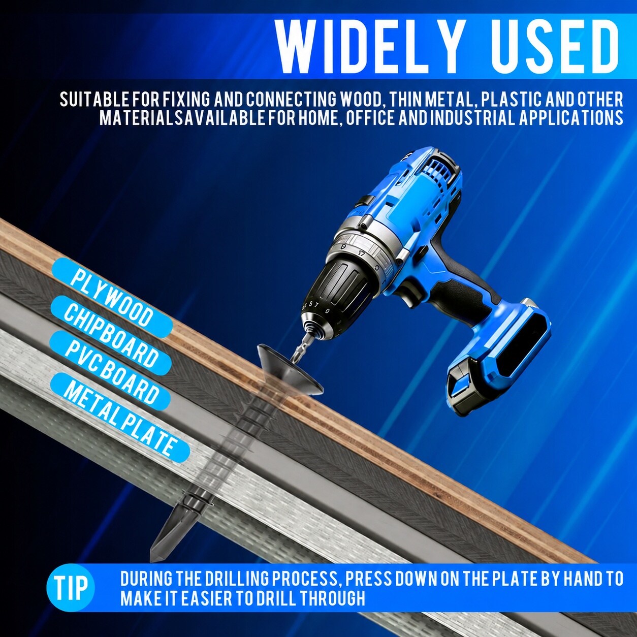 KIWDZFU Self Drilling Screws Black Coating Flat Head Phillips Drive ...