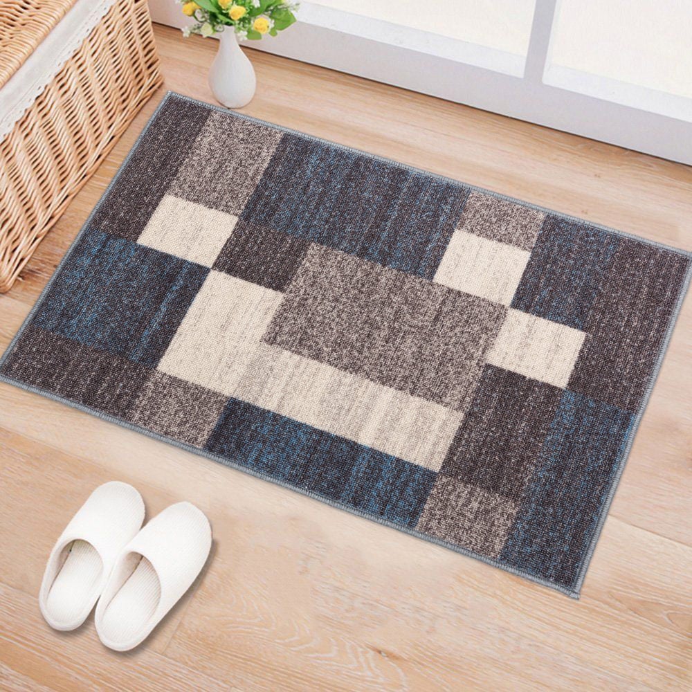 World Rug Gallery Contemporary Geometric Stripe Non-slip (non-skid