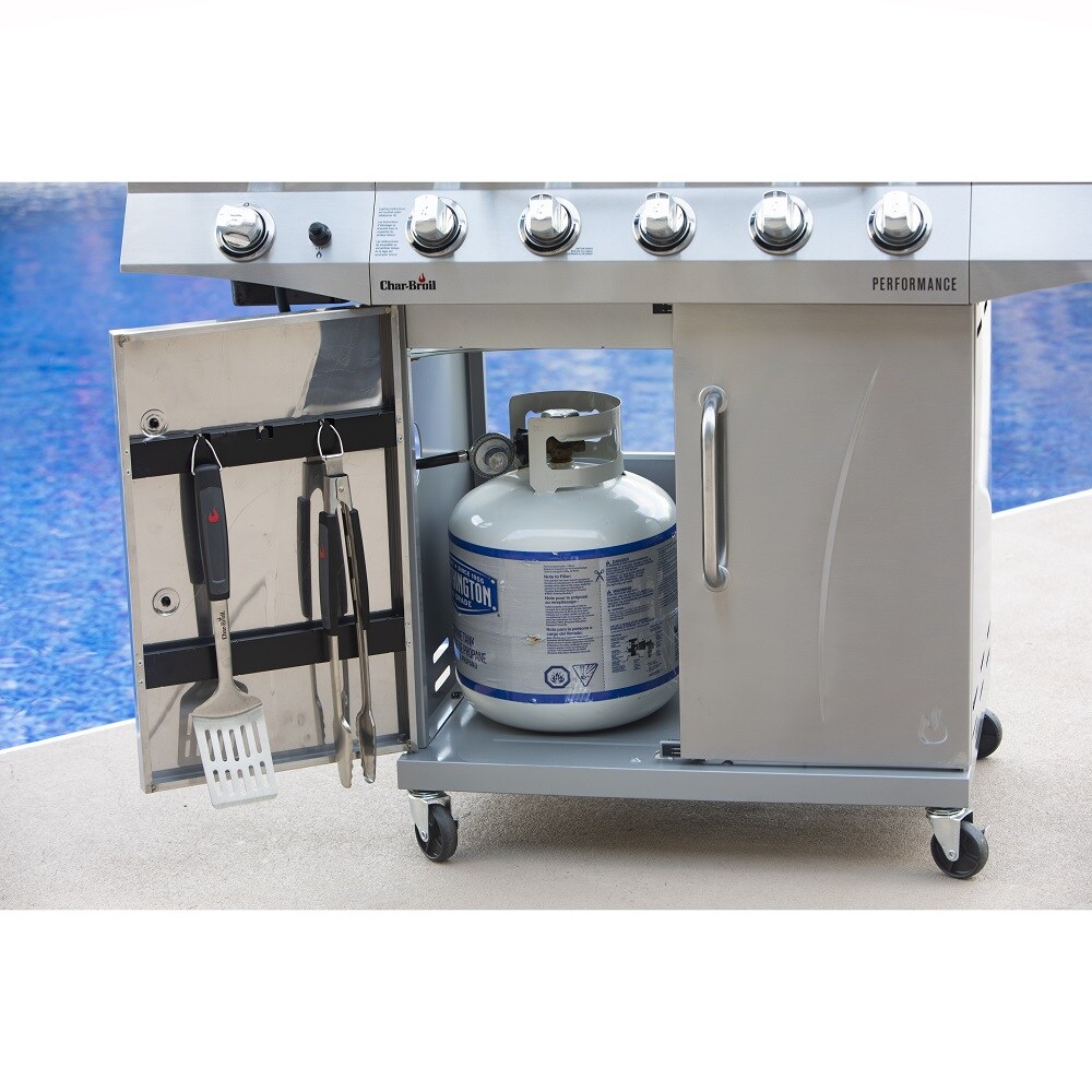 Char Broil Performance Series Silver 5 Burner Liquid Propane Gas