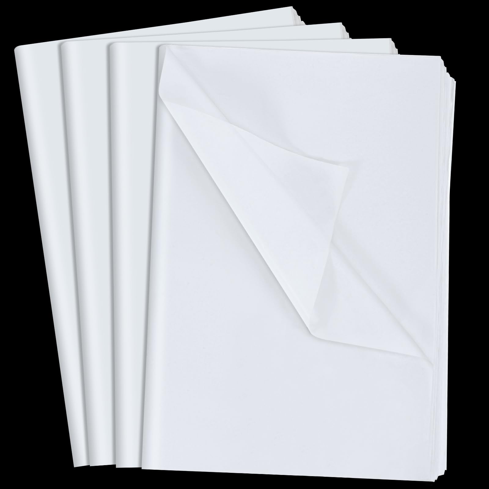KIWDZFU  White Tissue Paper 600 Sheets 30 by 20 Inches Bulk Pack for Gift Bags Wedding Crafts and Packaging durable home and