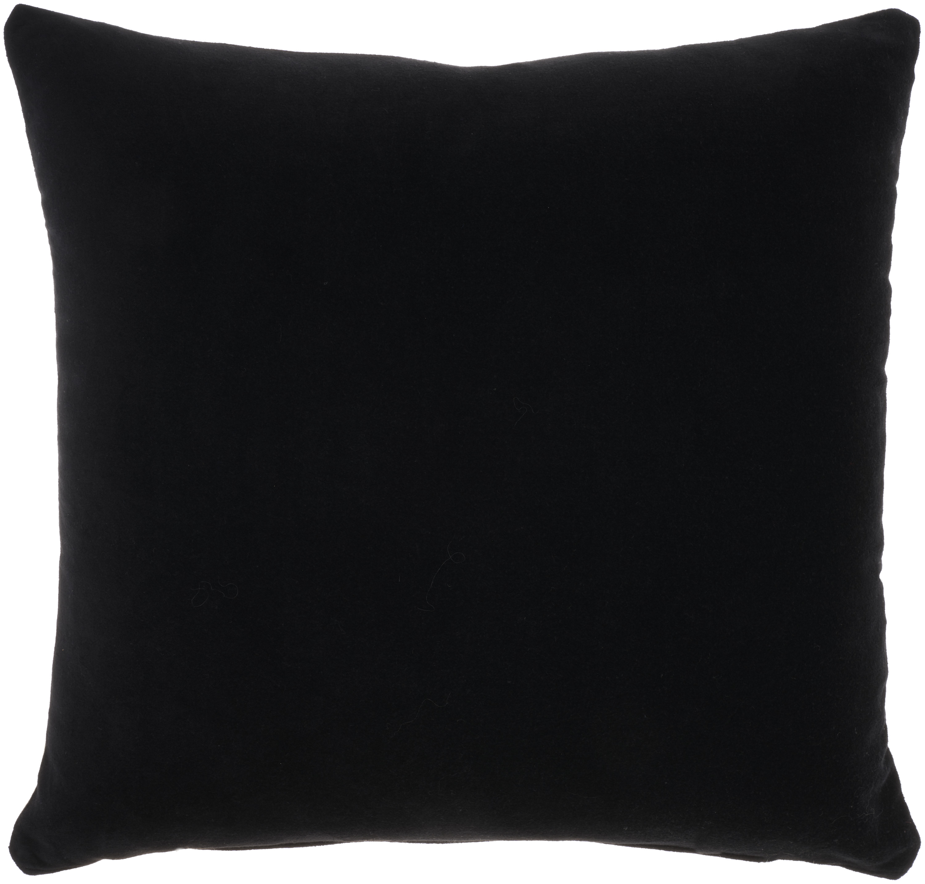 Mina Victory 798019077303 20-in x 20-in Black Indoor Decorative Pillow