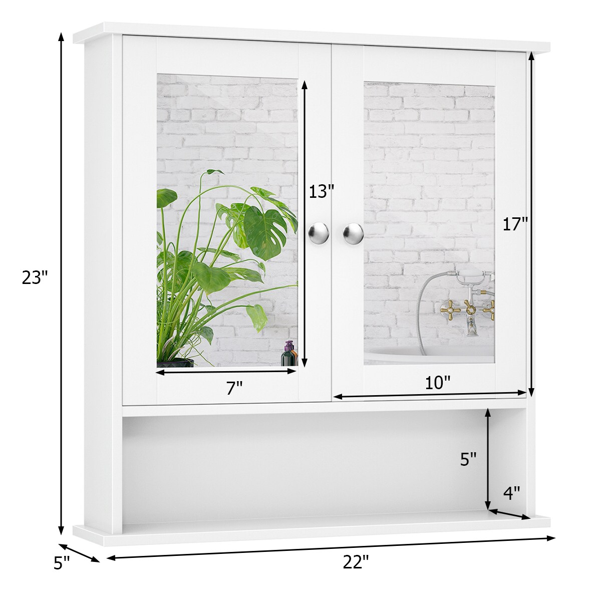 WELLFOR BTS-7396 Bathroom-Wall-Cabinets - View #2