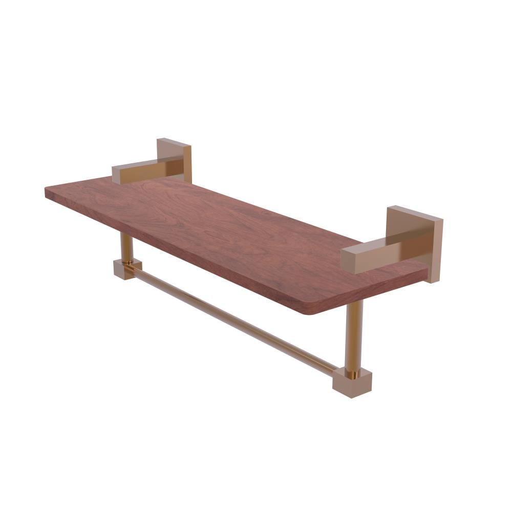 Allied Brass MT-1TB-16-IRW-BBR Montero Brushed Bronze Wall mount Bathroom Shelf ( 16-in x 5-in x 5-in )