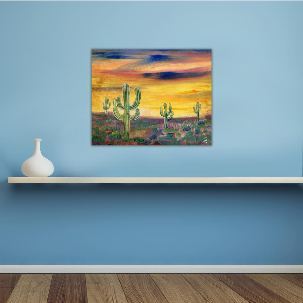 Creative Gallery Sonoran Sundown 14-in H x 11-in W Landscapes Metal ...