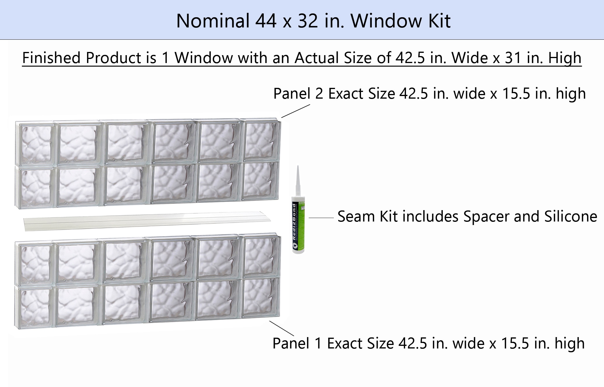 REDI2SET S4432DC Glass-Block-Windows - View #2